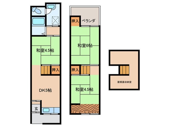 島頭3丁目テラスハウスの物件間取画像